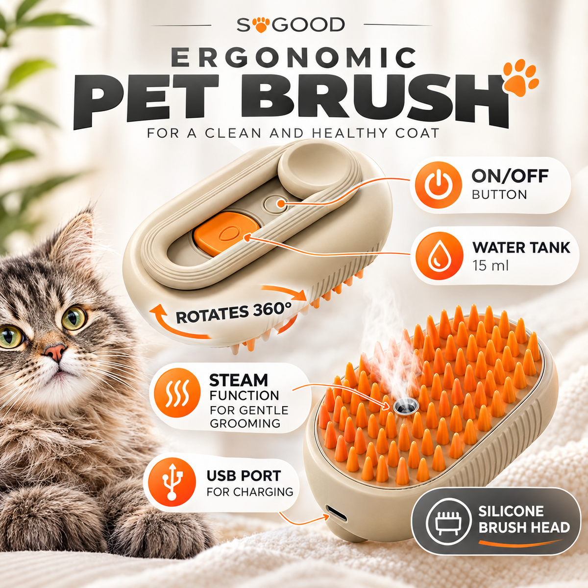 Pet hair removal brush™