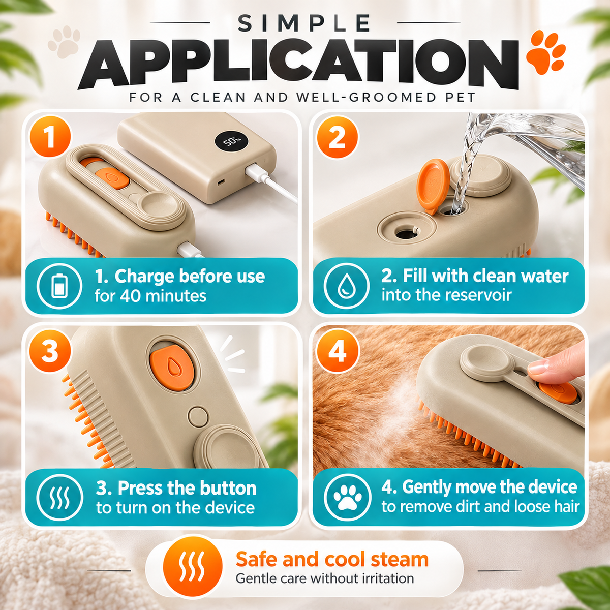 Pet hair removal brush™