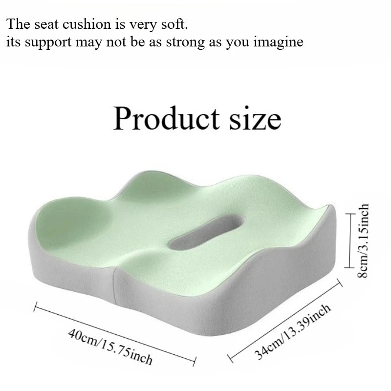 Memory Foam Seat Cushion - 3D Ergonomic Support™